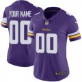 Womens Nike Minnesota Vikings Customized Purple Team Color Vapor Untouchable Limited Player NFL Jersey
