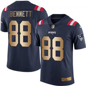 Nike New England Patriots #88 Martellus Bennett Navy Blue Mens Stitched NFL Limited Gold Rush Jersey