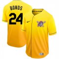 Pirates #24 Barry Bonds Yellow Drift Fashion Jersey
