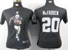 Women Nike Oakland Raiders #20 McFADDEN Black Portrait Fashion Game Jersey