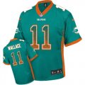 Nike Miami Dolphins #11 Mike Wallace Aqua Green Jersey(Elite Drift Fashion)