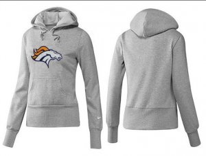 Women Denver Broncos Logo Pullover Hoodie-1