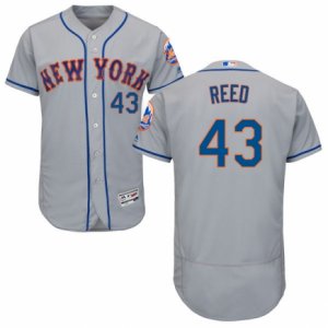 Men\'s Majestic New York Mets #43 Addison Reed Grey Flexbase Authentic Collection MLB Jersey