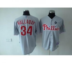 mlb philadelphia phillies #34 lee hk patch grey