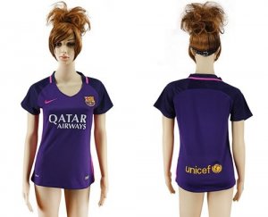 Womens Barcelona Blank Away Soccer Club Jersey