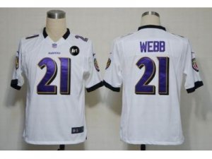 Nike Baltimore Ravens #21 webb white jerseys[game Art Patch]