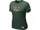 Wome Arizona Diamondbacks Crimson Nike D.Green Short Sleeve Practice T-Shirt