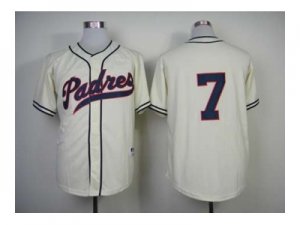 mlb jerseys san diego padres #7 headley cream [1948 m&n]