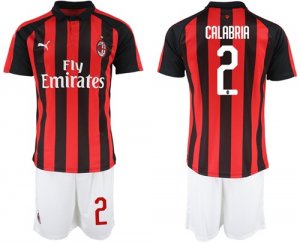 2018-19 AC Milan 2 CALABRIA Home Soccer Jersey