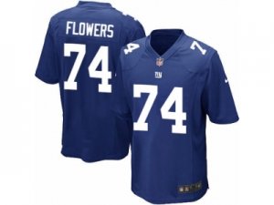 Mens Nike New York Giants #74 Ereck Flowers Game Royal Blue Team Color NFL Jersey