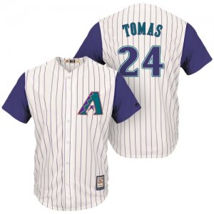 Arizona Diamondbacks #24 Yasmany Tomas Cream Purple Cooperstown Collection Cool Base Jersey