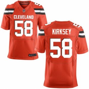 Mens Nike Cleveland Browns #58 Chris Kirksey Elite Orange Alternate NFL Jersey