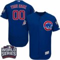 Mens Majestic Chicago Cubs Customized Royal Blue 2016 World Series Bound Flexbase Authentic Collection MLB Jersey