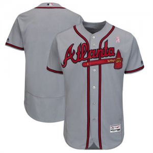 Atlanta Braves Blank Gray 2018 Mother\'s Day Flexbase Jersey