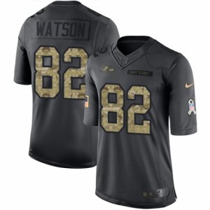 Mens Nike Baltimore Ravens #82 Benjamin Watson Limited Black 2016 Salute to Service NFL Jersey