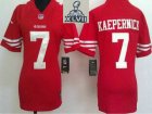 2013 Super Bowl XLVII Women NEW San Francisco 49ers #7 Colin Kaepernick Red Jerseys