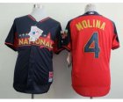 mlb 2014 all star jerseys st.louis cardinals #4 molina blue-red