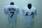 mlb new york mets #7 reyes white(blue strip)