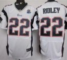 Nike Patriots #22 Stevan Ridley White With Hall of Fame 50th Patch NFL Elite Jersey