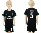 2017-18 Real Madrid 5 ZIDANE Away Youth Soccer Jersey