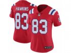 Women Nike New England Patriots #83 Lavelle Hawkins Vapor Untouchable Limited Red Alternate NFL Jersey