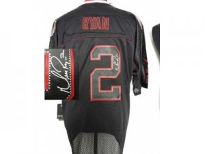 Nike jerseys atlanta falcons #2 matt ryan black[Elite lights out signature]