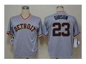 mlb jerseys detroit tigers #23 gibson grey[m&n]