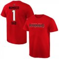 Mens Tampa Bay Buccaneers Pro Line College Number 1 Dad T-Shirt Red