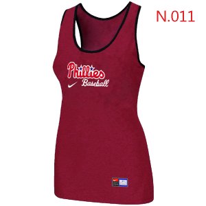 Nike Philadelphia Phillies Tri-Blend Racerback stretch Tank Top Red