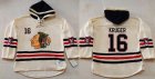 Chicago Blackhawks #16 Marcus Kruger Cream Heavyweight Pullover Hoodie Stitched NHL Jersey