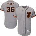Mens Majestic San Francisco Giants #36 Gaylord Perry Gray Flexbase Authentic Collection MLB Jersey