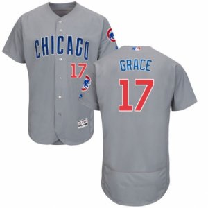 Men\'s Majestic Chicago Cubs #17 Mark Grace Grey Flexbase Authentic Collection MLB Jersey