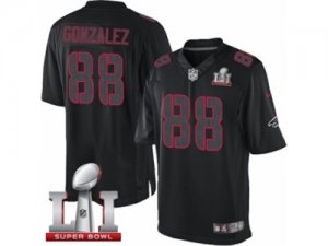 Mens Nike Atlanta Falcons #88 Tony Gonzalez Limited Black Impact Super Bowl LI 51 NFL Jersey