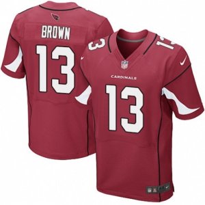 Mens Nike Arizona Cardinals #13 Jaron Brown Elite Red Team Color NFL Jersey