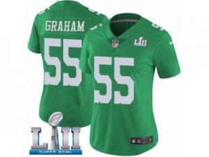 Women Nike Philadelphia Eagles #55 Brandon Graham Limited Green Rush Vapor Untouchable Super Bowl LII NFL Jersey