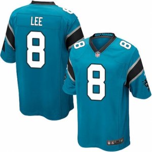 Mens Nike Carolina Panthers #8 Andy Lee Game Blue Alternate NFL Jersey