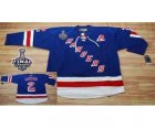 nhl jerseys new york rangers #2 leetch blue[2014 stanley cup][patch A]