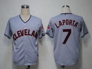 MLB Cleveland Indians #7 Laporta Grey[Cool Base]