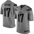 Nike San Diego Chargers #17 Philip Rivers Gray Men's Stitched NFL Limited Gridiron Gray Jersey