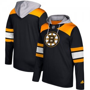 Mens Boston Bruins Adidas Black Silver Jersey Pullover Hoodie