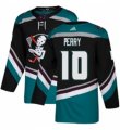Mens Adidas Anaheim Ducks #10 Corey Perry Authentic Black Teal Third NHL Jersey