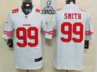 2013 Super Bowl XLVII NEW San Francisco 49ers 99 Aldon Smith White Jerseys (Limited)