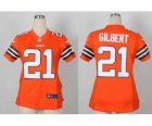 Nike women jerseys cleveland browns #21 gilbert orange