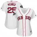 Res Sox #25 Steve Pearce White 2018 World Series Cool Base Player Jersey