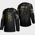 Bruins #74 Jake DeBrusk Black Gold Adidas Jersey