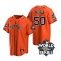 Astros #50 Hector Neris Orange Nike 2022 World Series Cool Base Jersey
