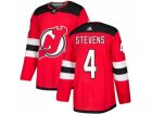 Adidas New Jersey Devils #4 Scott Stevens Red Home Authentic Stitched NHL Jersey
