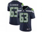 Mens Nike Seattle Seahawks #63 Mark Glowinski Vapor Untouchable Limited Steel Blue Team Color NFL Jersey