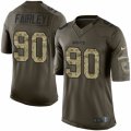 Mens Nike New Orleans Saints #90 Nick Fairley Limited Green Salute to Service NFL Jersey