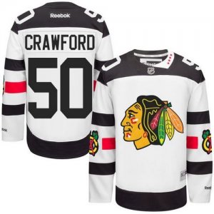 Youth Chicago Blackhawks #50 Corey Crawford White 2016 Stadium Series Stitched NHL Jersey